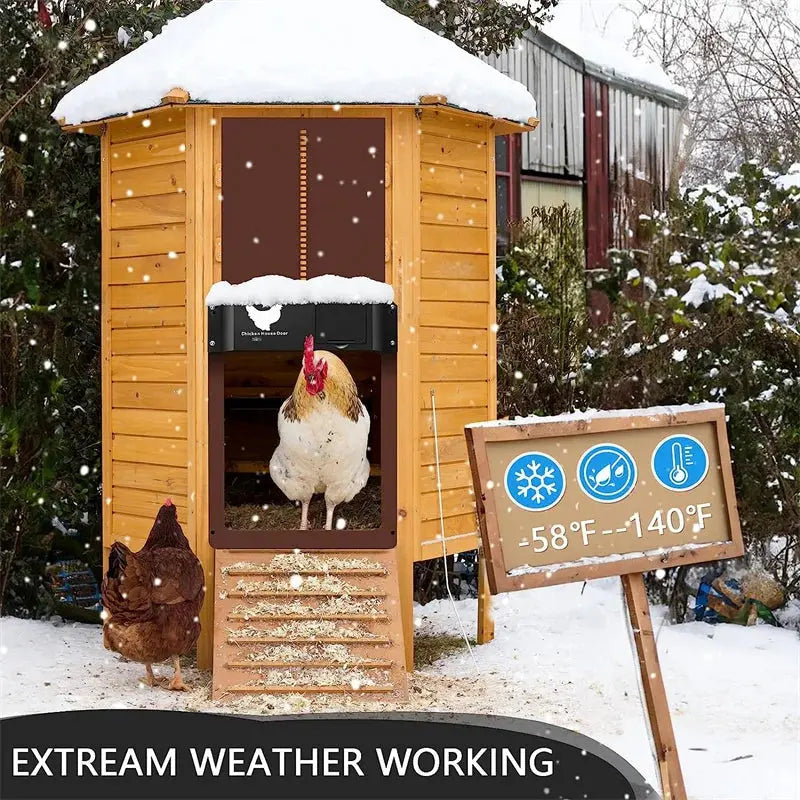 Eggs on Legs - Automatic Chicken Coop Door with Light Sensor - Battery Powered - Eggs on Legs
