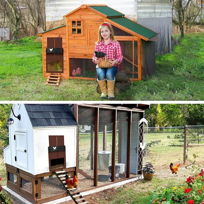 Eggs on Legs - Automatic Chicken Coop Door with Light Sensor - Battery Powered - Eggs on Legs