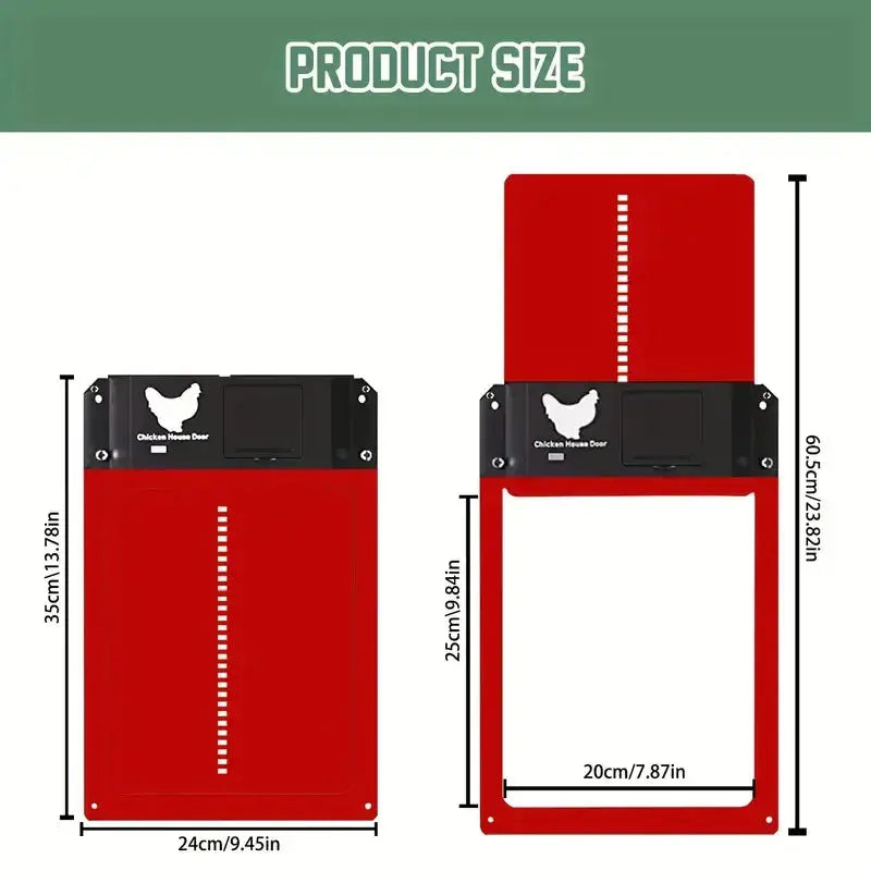 Eggs on Legs - Automatic Chicken Coop Door with Light Sensor - Battery Powered - Eggs on Legs