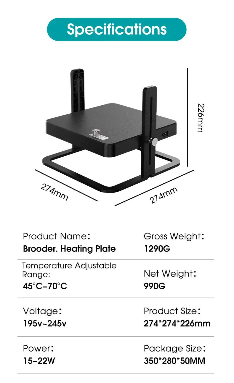 Eggs on Legs - Chick Heater with Adjustable Temperature - Eggs on Legs