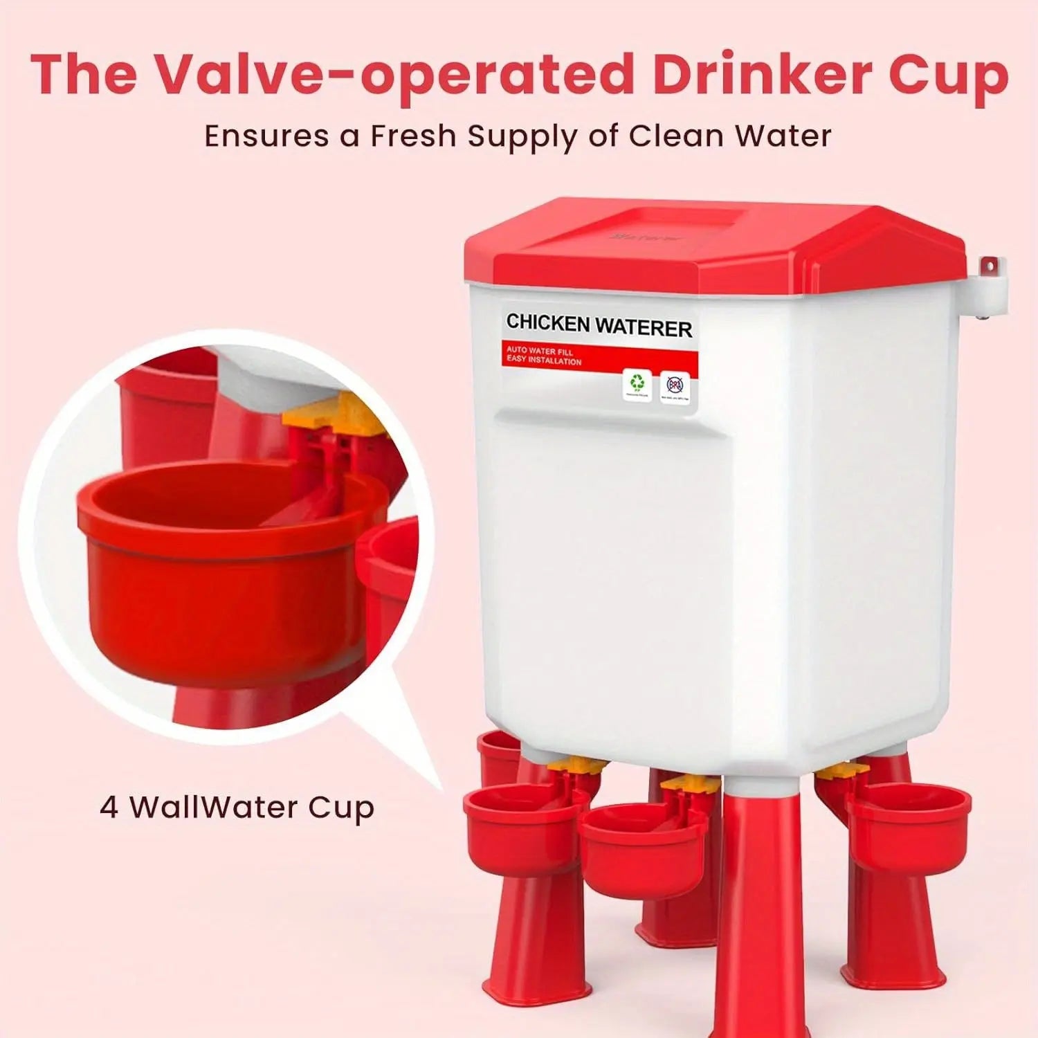 Eggs on Legs - Chicken Feeder and Water Dispenser Set - Eggs on Legs