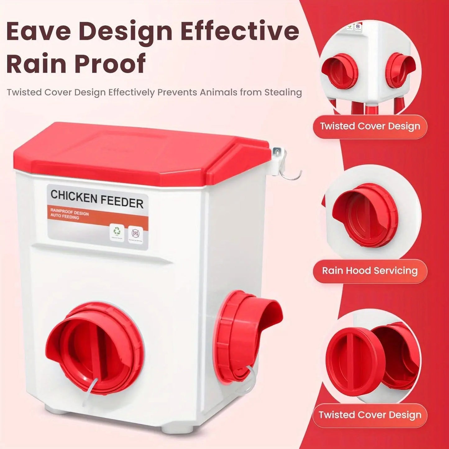Eggs on Legs - Chicken Feeder and Water Dispenser Set - Eggs on Legs