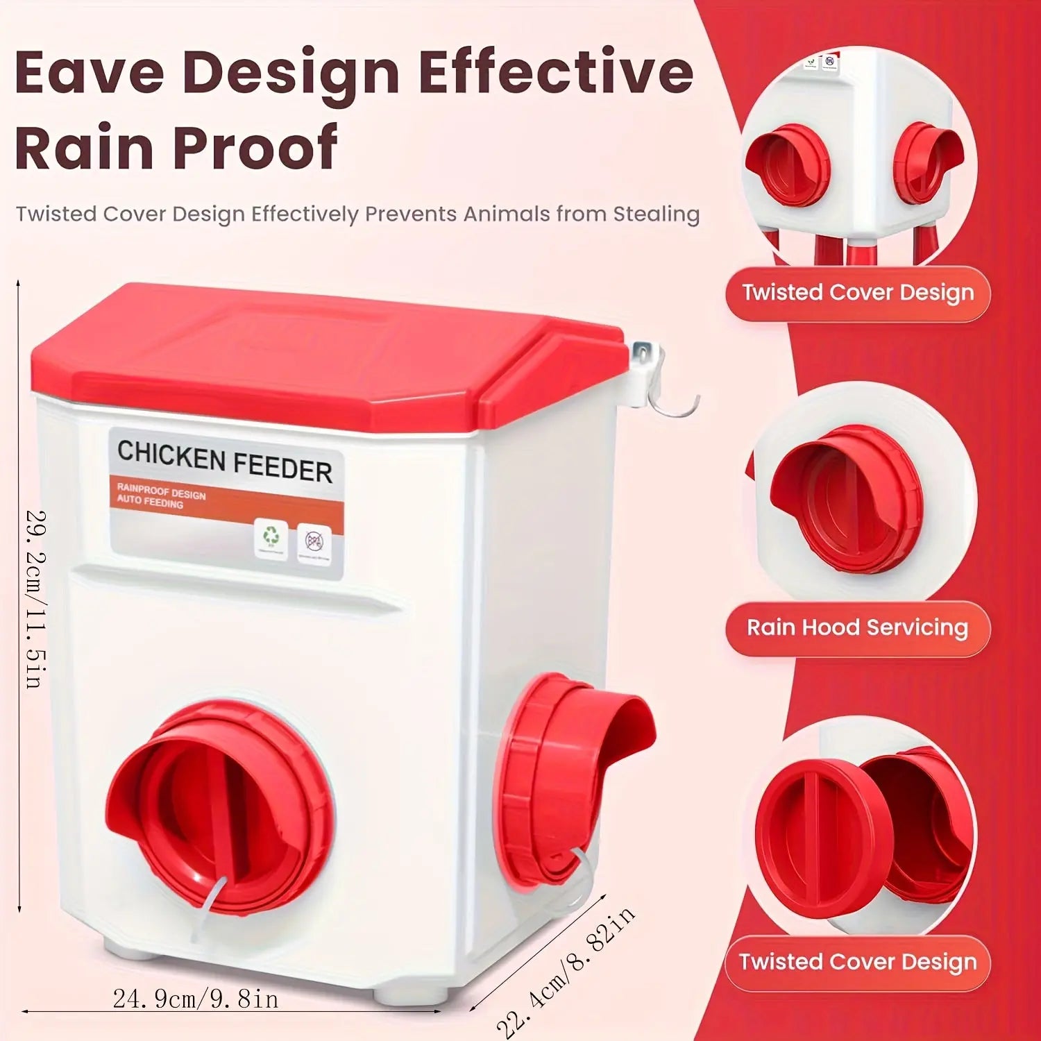 Eggs on Legs - Chicken Feeder and Water Dispenser Set - Eggs on Legs