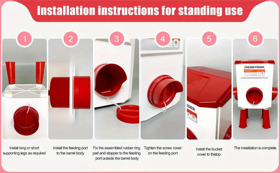 Eggs on Legs - Chicken Feeder and Water Dispenser Set - Eggs on Legs